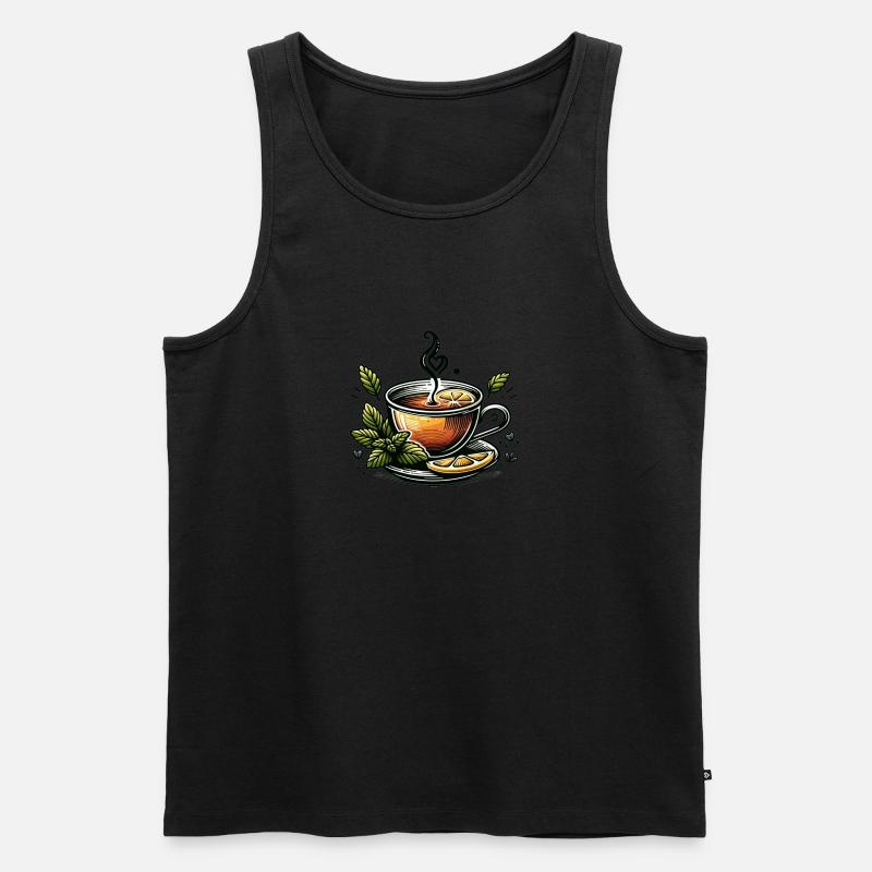 Tee - Männer Premium Bio Tank Top - Schwarz
