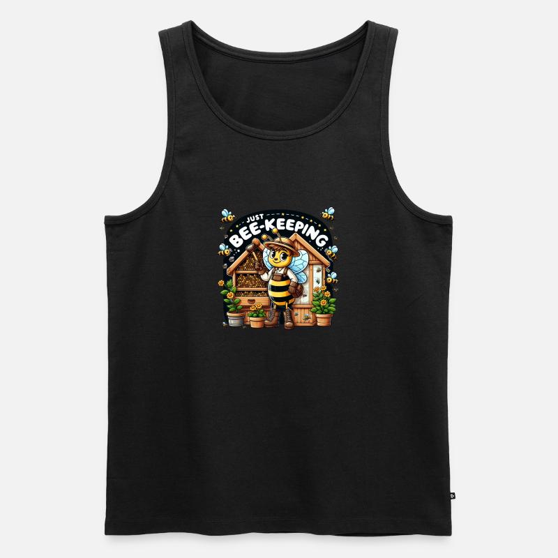 Just Bee-Keeping - Männer Premium Bio Tank Top - Schwarz