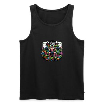 Fueled by Plants - Men's Premium Organic Tank Top - black - Front - AI Model Male 178 light (178cm)