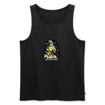 Pearin into the Mystery - Men's Premium Organic Tank Top - black - Front - AI Model Male 178 light (178cm)