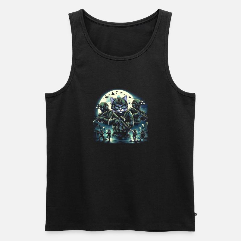Spezielle Schnurren - Männer Premium Bio Tank Top - Schwarz