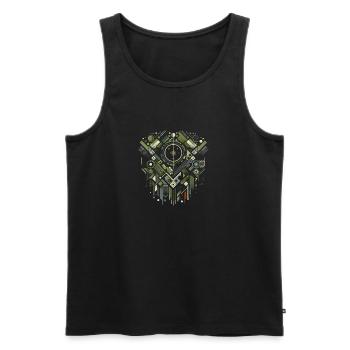 Operatives Kommando - Männer Premium Bio Tank Top - Schwarz - Vorne - AI Model Male 178 light (178cm)