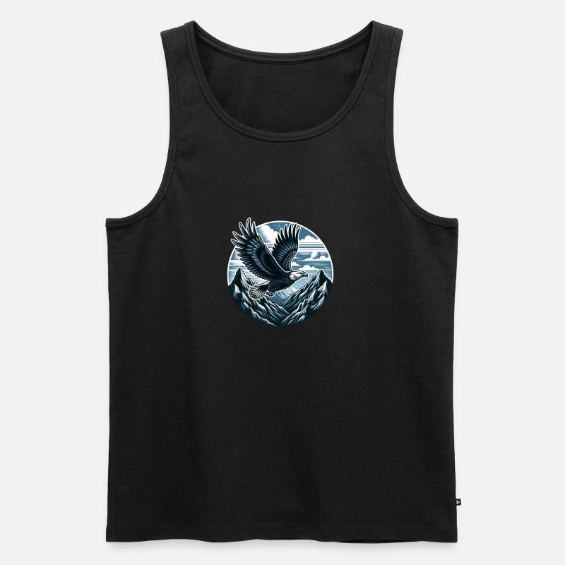 Majestätischer Adler - Männer Premium Bio Tank Top - Schwarz