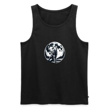 Wolf Silhouette - Men's Premium Organic Tank Top - black - Front - AI Model Male 178 light (178cm)