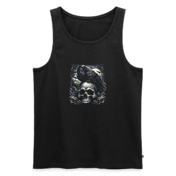 Nocturnal Vigil - Men's Premium Organic Tank Top - black - Front - AI Model Male 178 light (178cm)