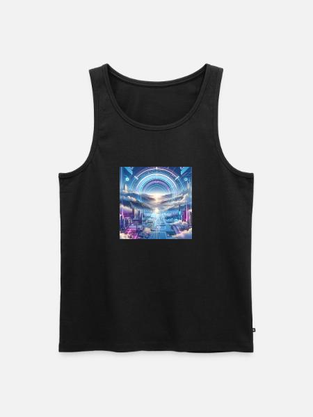 Futurecore aesthetic - Männer Premium Bio Tank Top - Schwarz