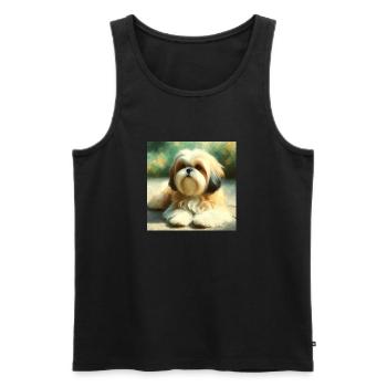 Shih Tzu - Männer Premium Bio Tank Top - Schwarz - Vorne - Michal (187cm)
