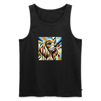 Cocker Spaniel - Männer Premium Bio Tank Top - Schwarz - Vorne - Michal (187cm)