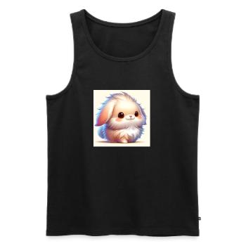 Fille lapin - Débardeur bio Premium Homme - noir - Devant - Michal (187cm)