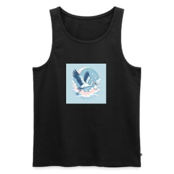 T-shirt Annonce de Grossesse "Livraison Spéciale - Débardeur bio Premium Homme - noir - Devant - AI Model Male 178 light (178cm)