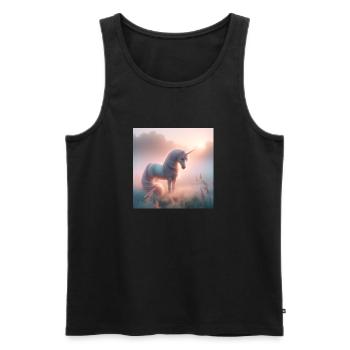 Unicorn - Men's Premium Organic Tank Top - black - Front - Michal (187cm)