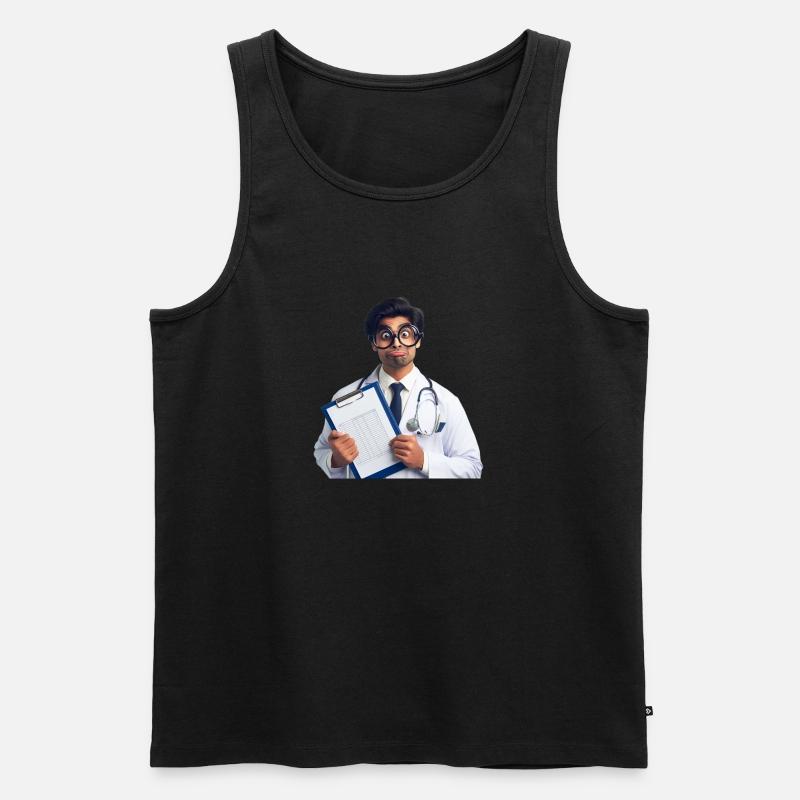 Arzt - Männer Premium Bio Tank Top - Schwarz