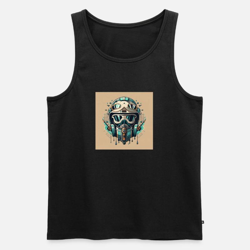 Future Style Motorradhelm - Männer Premium Bio Tank Top - Schwarz
