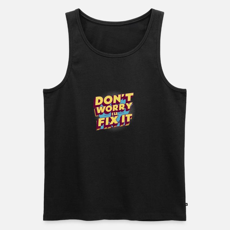 FIX IT - Männer Premium Bio Tank Top - Schwarz