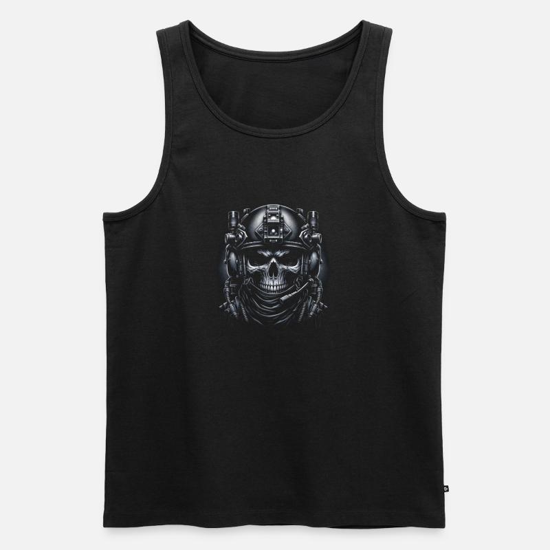 Ewige Wachsamkeit - Männer Premium Bio Tank Top - Schwarz