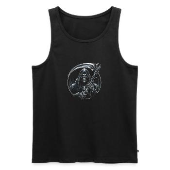 Guardian of Eternity - Men's Premium Organic Tank Top - black - Front - AI Model Male 178 light (178cm)