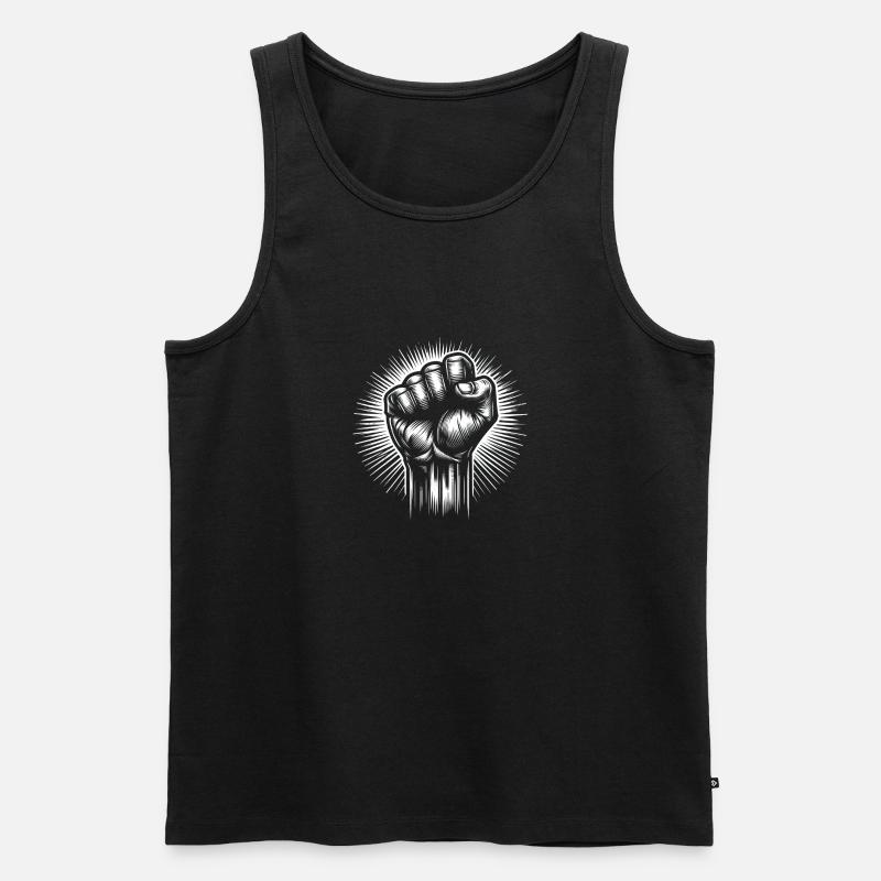 Die Kraft der Einheit - Männer Premium Bio Tank Top - Schwarz