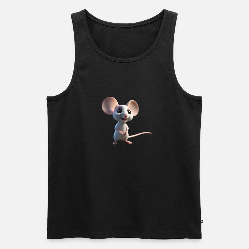 Mouse 2 - Männer Premium Bio Tank Top - Schwarz