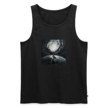 Dark Space - Men's Premium Organic Tank Top - black - Front - AI Model Male 178 light (178cm)