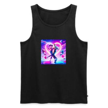 Love - Men's Premium Organic Tank Top - black - Front - Michal (187cm)
