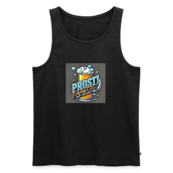 Bier cooler Spruch Bier genießen - Männer Premium Bio Tank Top - Schwarz - Vorne - AI Model Male 178 light (178cm)