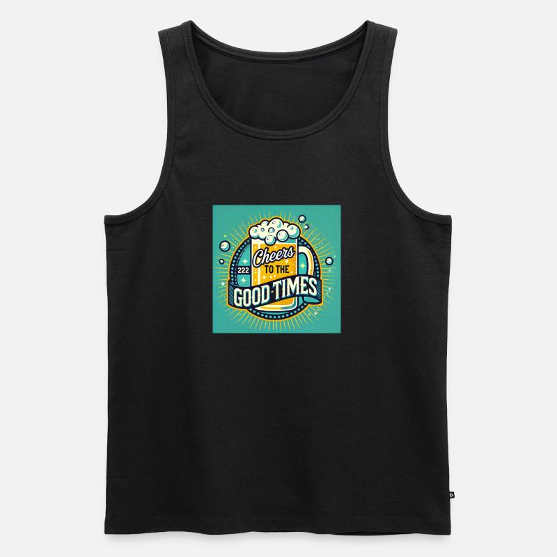 Bier Krug - Männer Premium Bio Tank Top - Schwarz