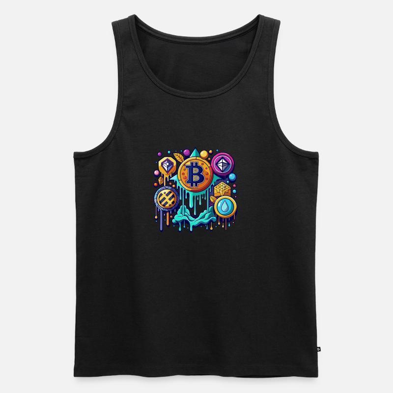 Crypto - Männer Premium Bio Tank Top - Schwarz