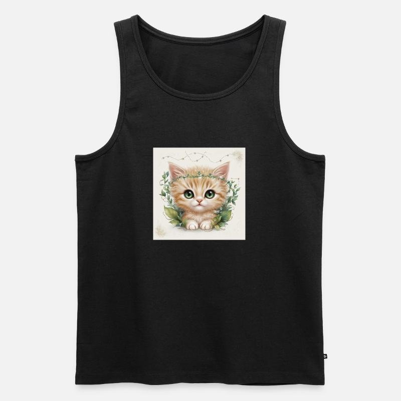 Kätzchen süß - Männer Premium Bio Tank Top - Schwarz