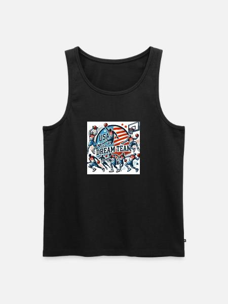 DreamTeam - Männer Premium Bio Tank Top - Schwarz
