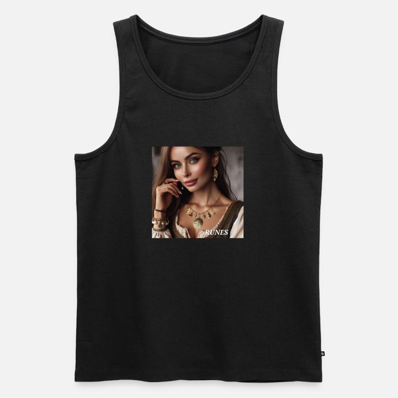 Runen - Männer Premium Bio Tank Top - Schwarz