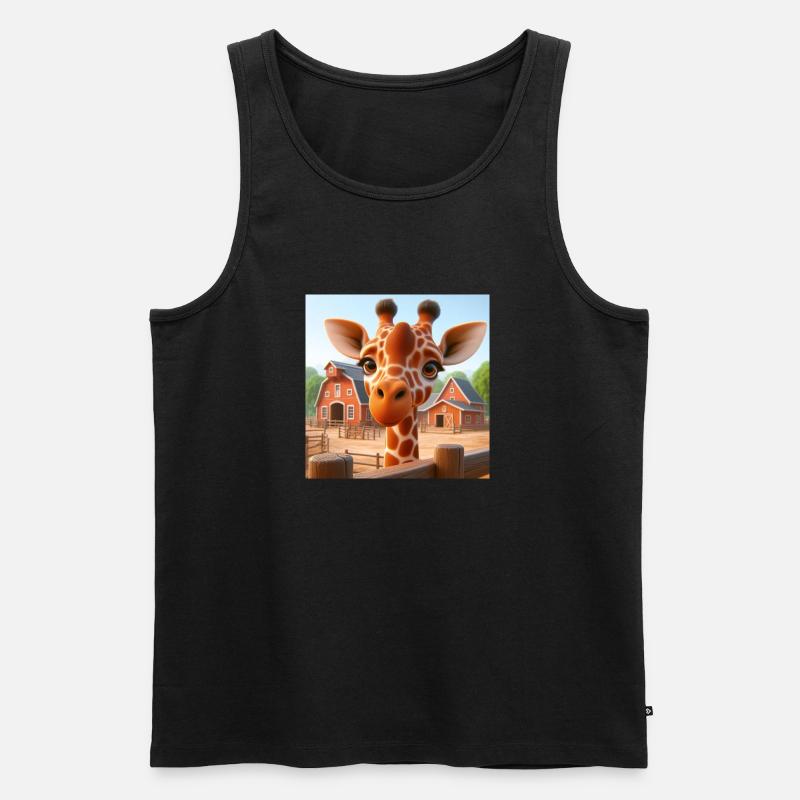 Żrafa - Männer Premium Bio Tank Top - Schwarz