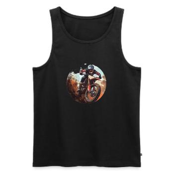 Experience unlimited freedom on motocross - Men's Premium Organic Tank Top - black - Front - AI Model Male 178 light (178cm)