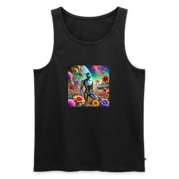 Roboter - Männer Premium Bio Tank Top - Schwarz - Vorne - AI Model Male 178 light (178cm)