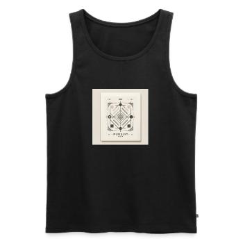 geo pursuit crew - Men's Premium Organic Tank Top - black - Front - Michal (187cm)