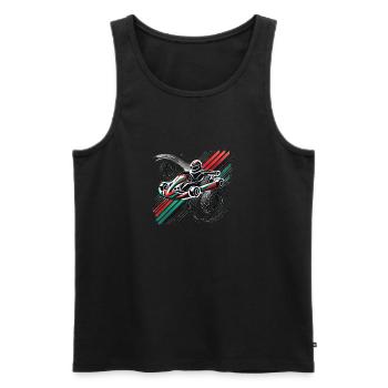Kartsport Deluxe - Männer Premium Bio Tank Top - Schwarz - Vorne - Michal (187cm)