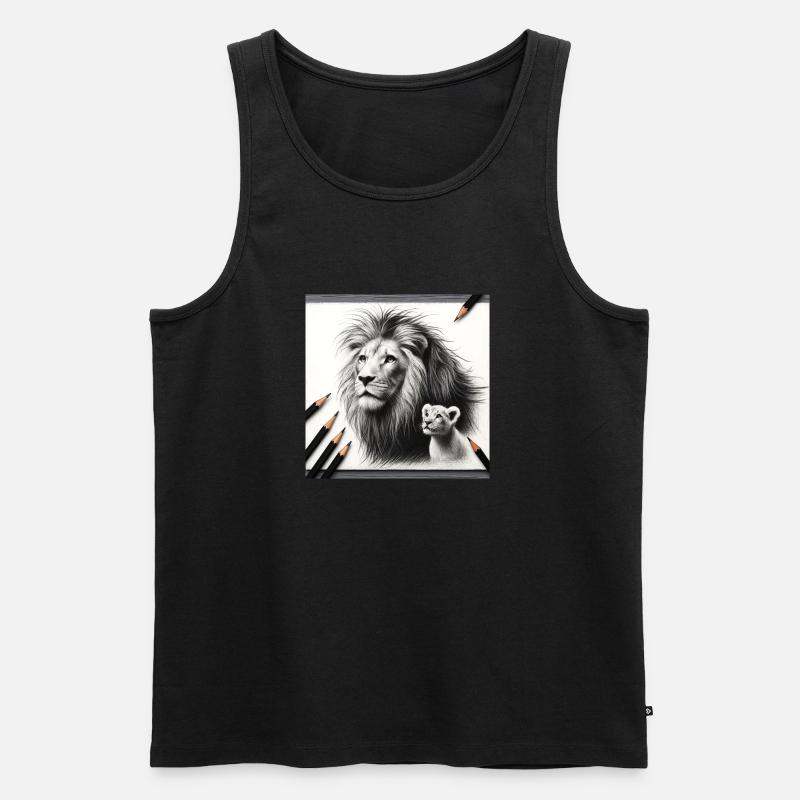 König Löwe IV - Männer Premium Bio Tank Top - Schwarz