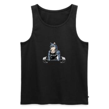 TREN SETTER - Männer Premium Bio Tank Top - Schwarz - Vorne - AI Model Male 178 light (178cm)