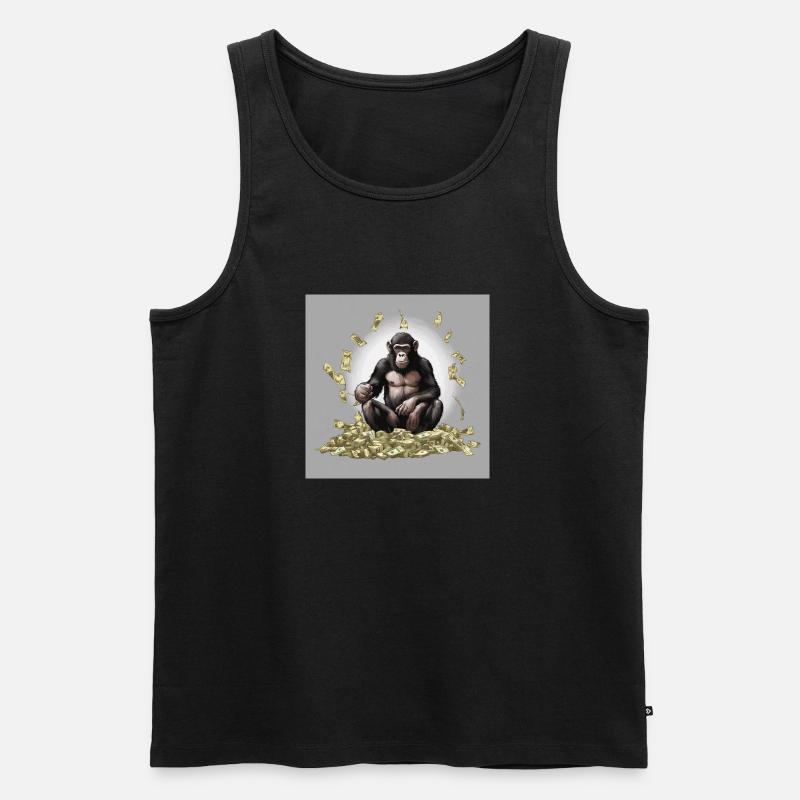 Ape are strong - Männer Premium Bio Tank Top - Schwarz