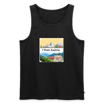 WUNDERSCHÖN ÖSTERREICH - Männer Premium Bio Tank Top - Schwarz - Vorne - Michal (187cm)