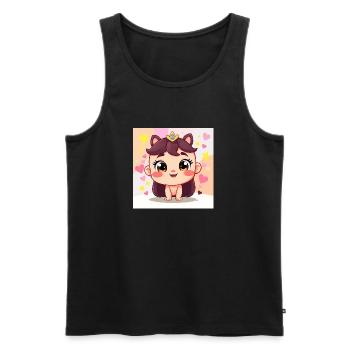 P KALP - Männer Premium Bio Tank Top - Schwarz - Vorne - Michal (187cm)