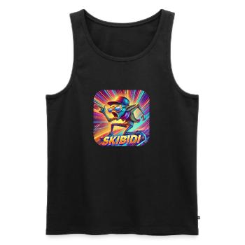 Skibidi - Männer Premium Bio Tank Top - Schwarz - Vorne - Michal (187cm)
