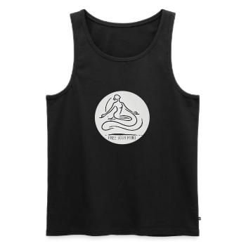 free your mind - Männer Premium Bio Tank Top - Schwarz - Vorne - AI Model Male 178 light (178cm)