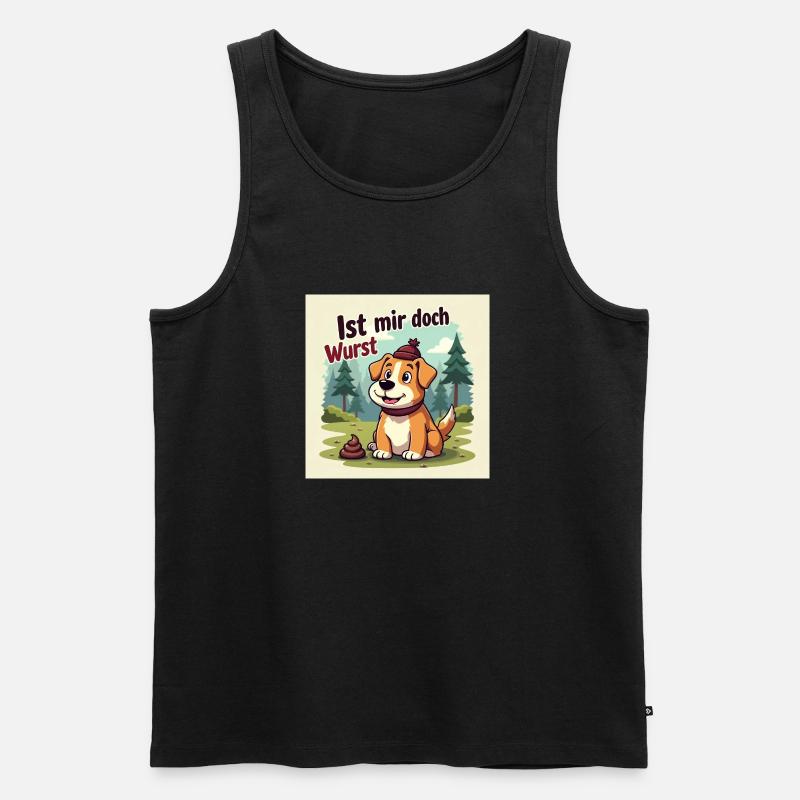 Ist mir doch Wurst - Männer Premium Bio Tank Top - Schwarz
