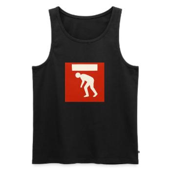 Watch Your Head - Men's Premium Organic Tank Top - black - Front - Michal (187cm)