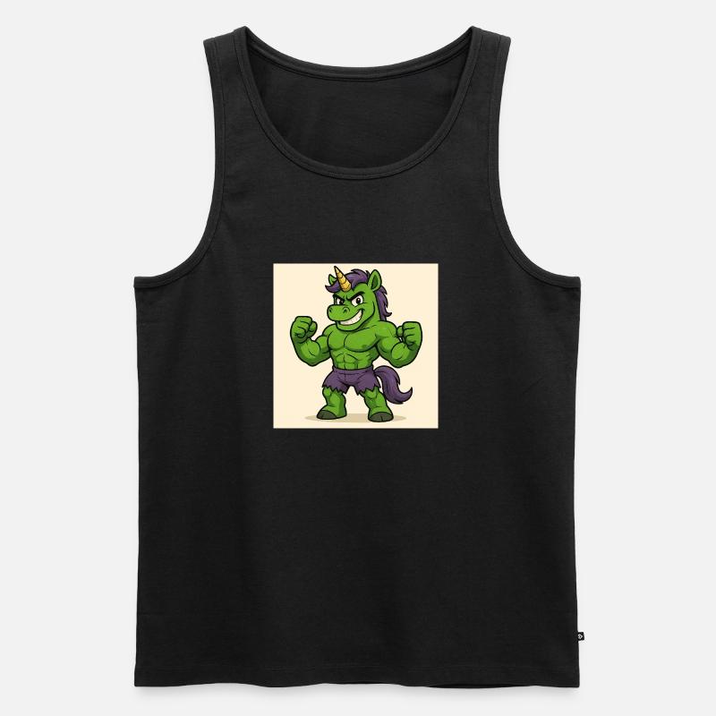 Hulkunicorn - Männer Premium Bio Tank Top - Schwarz
