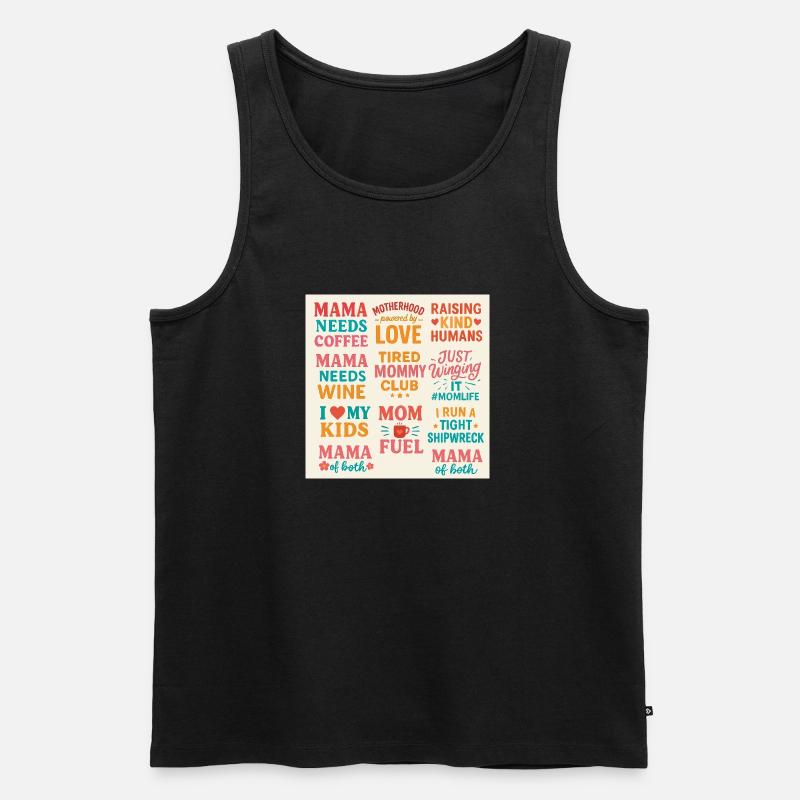Mom - Männer Premium Bio Tank Top - Schwarz