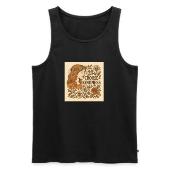 Choose kindness. Flowers. - Männer Premium Bio Tank Top - Schwarz - Vorne - AI Model Male 178 light (178cm)