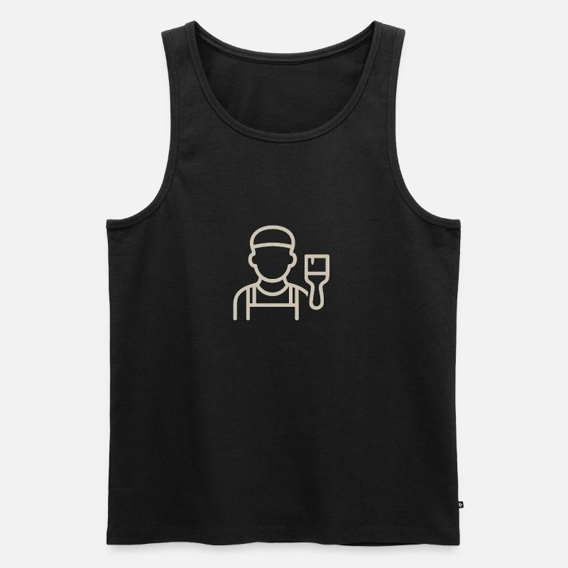 Der Maler - Männer Premium Bio Tank Top - Schwarz