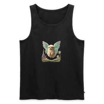 Chien Fée - Débardeur bio Premium Homme - noir - Devant - Michal (187cm)