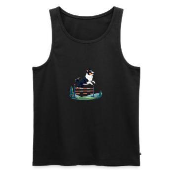 Agility Aussi - Männer Premium Bio Tank Top - Schwarz - Vorne - AI Model Male 178 light (178cm)